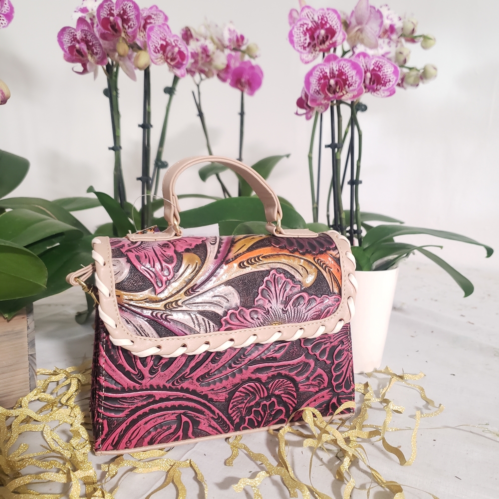 Artistic Floral Crossbody Bag